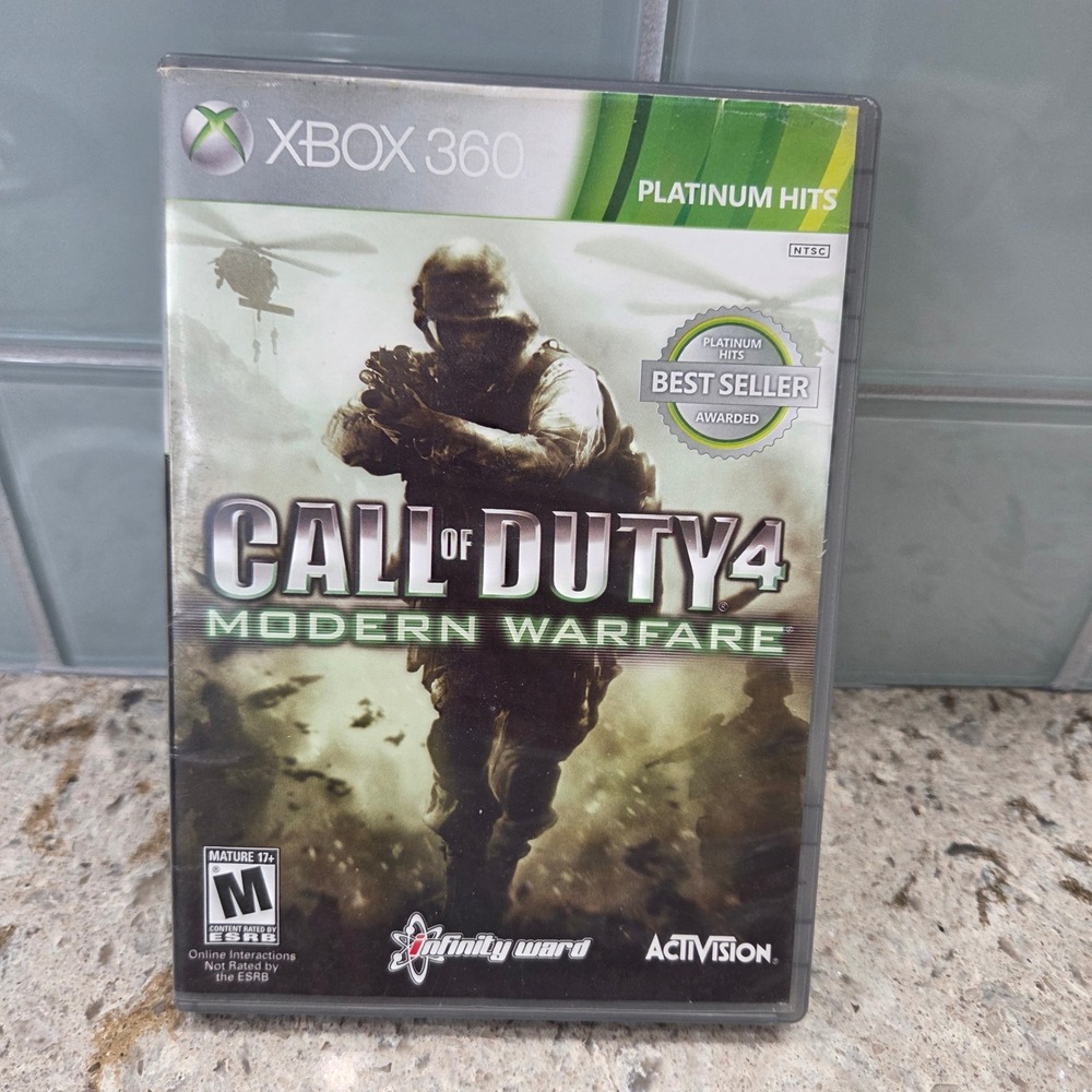 Call of Duty 4 Modern Warfare Platinum Hits Xbox 360 Video Game Complete